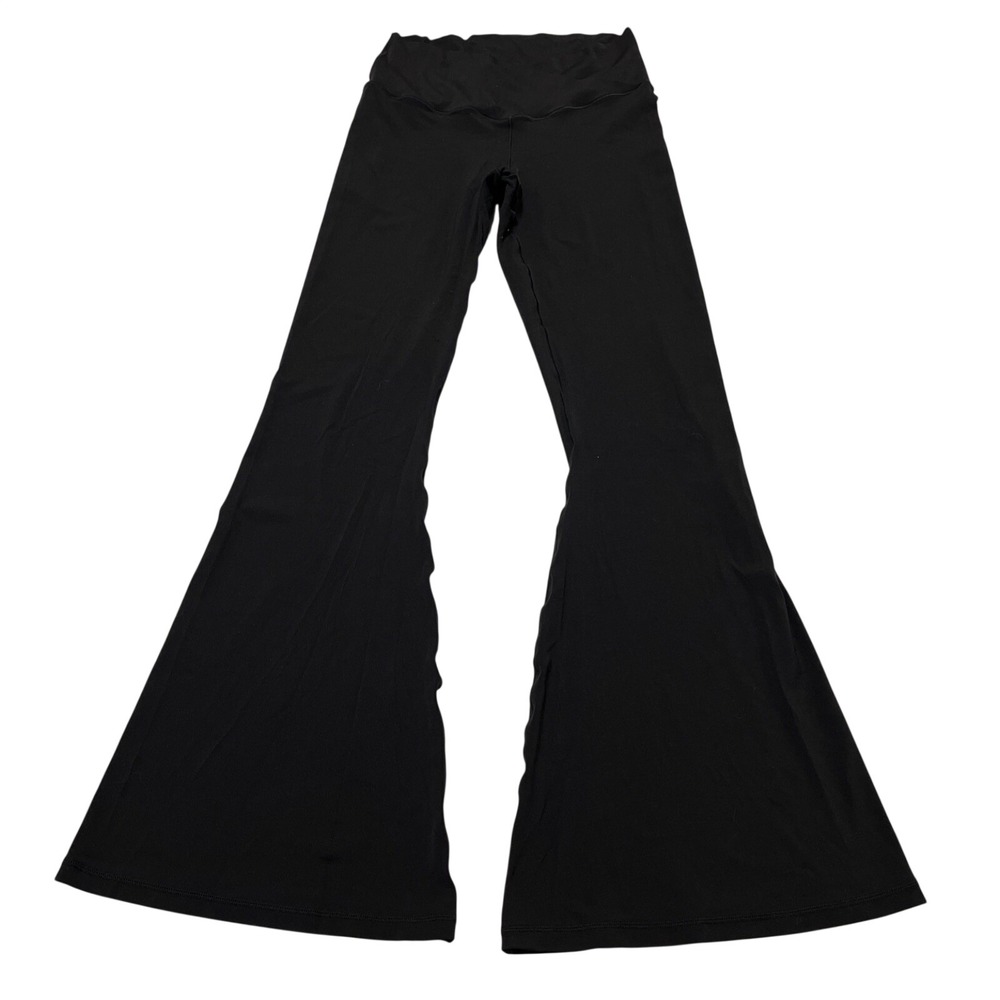 Offline Arie Pants Women L Black Real Me Super Flare Crossover High Rise Casual